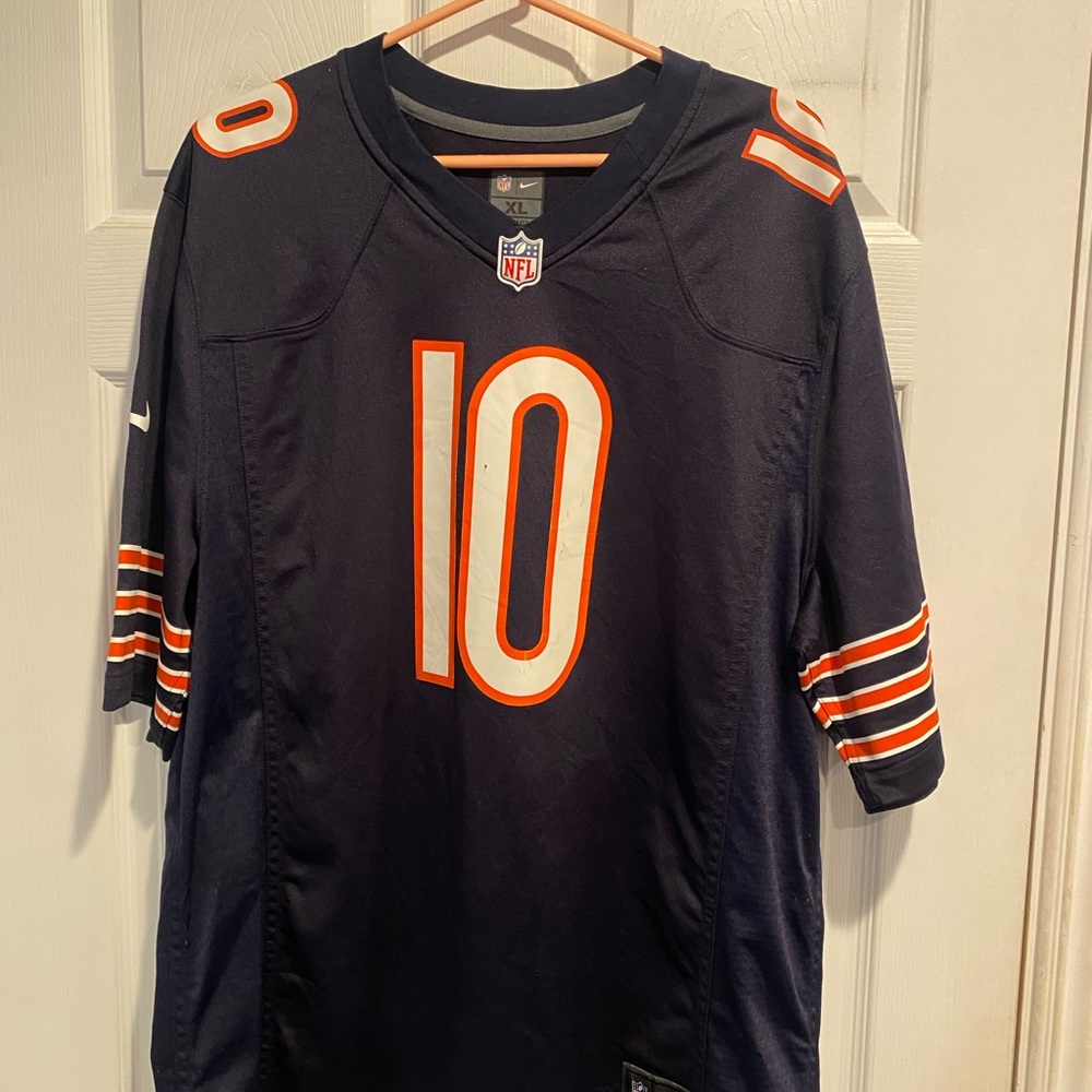 NFL Chicago Bears Mitchell Trubisky Nike Navy Player Game Jersey